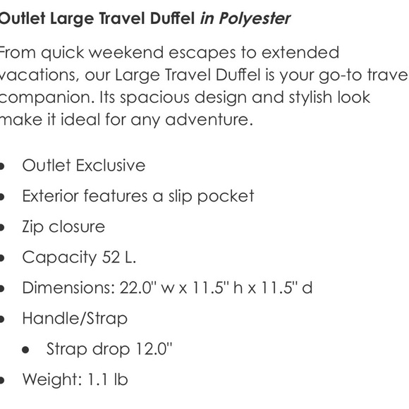 Vera Bradley Quilted Black Duffel Bag - Picture 4 of 4